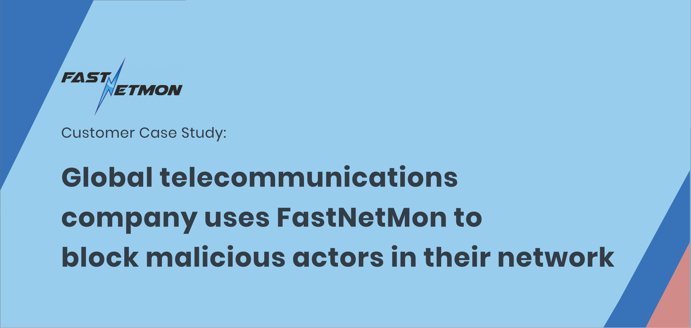 Global Telco uses FastNetMon to block malicious actors in their network