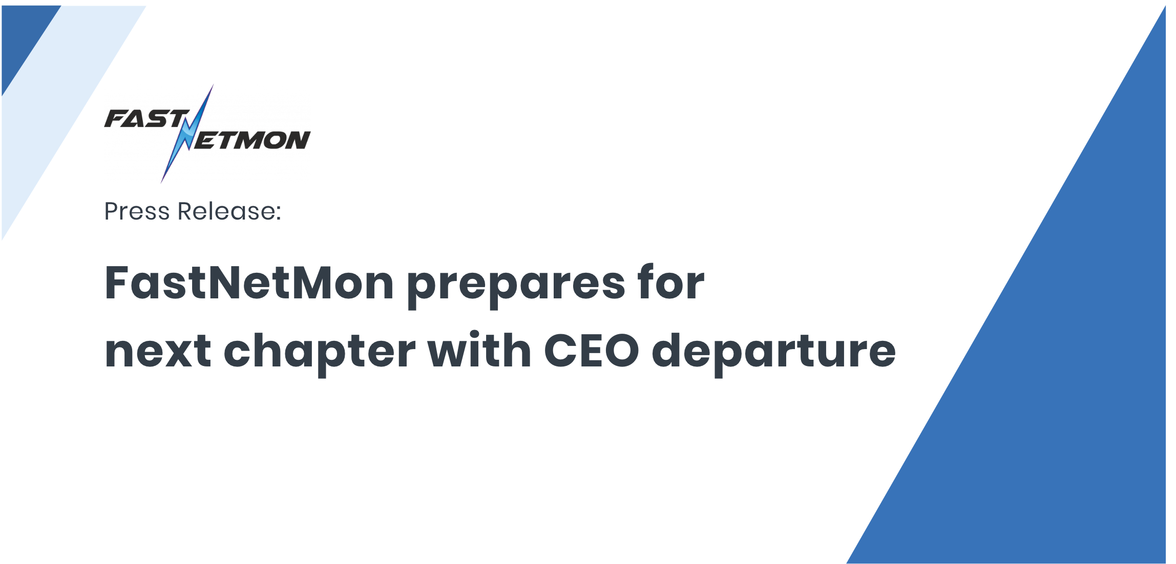 Press release FastNetMon leadership changes